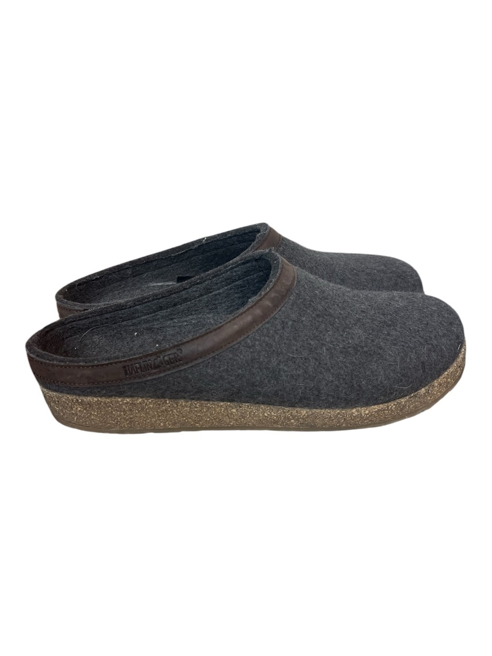 Haflinger Mens Wool Clog Slippers Slip-On Brown EU 46 US 13